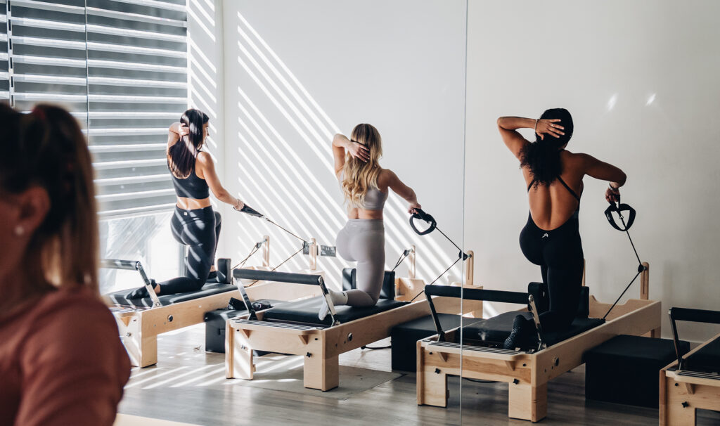 Girls doing pilates